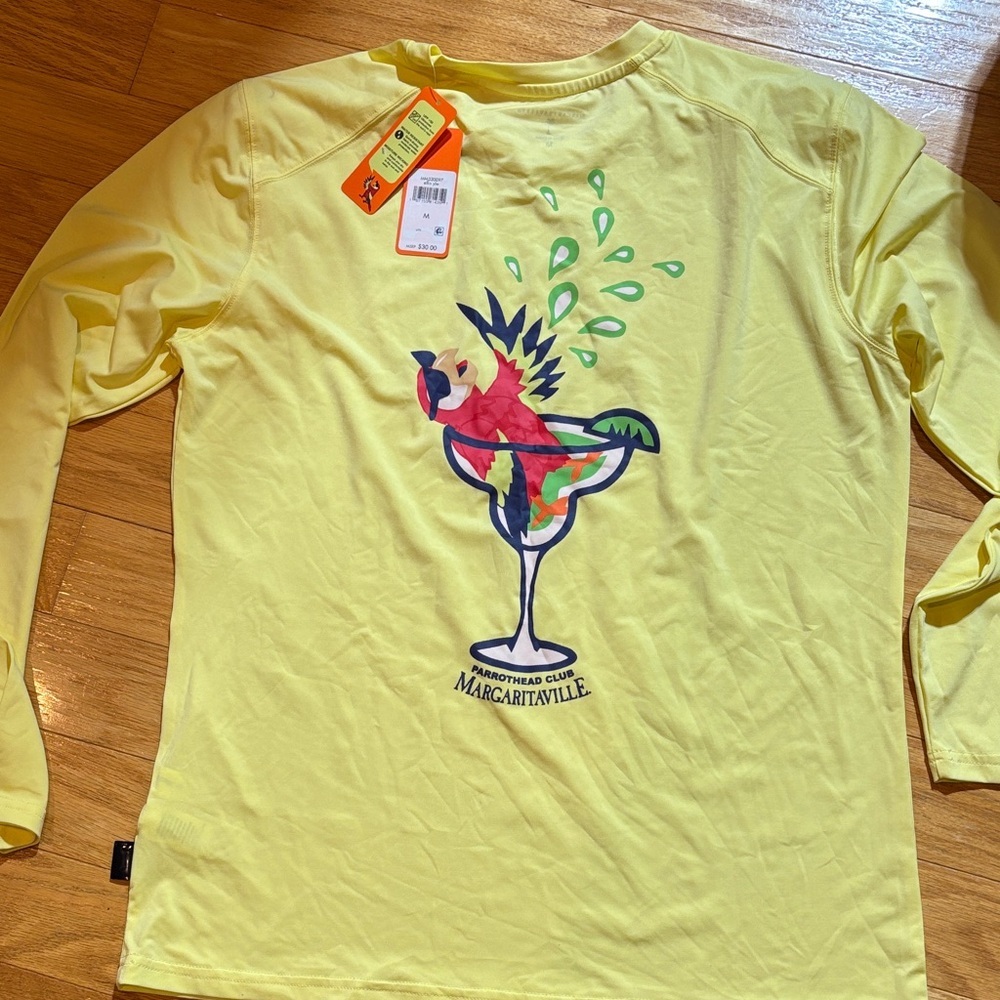 MARGARITAVILLE*Parrothead Club*
UPF50 Long Sleeve Tee Elfin Yellow new